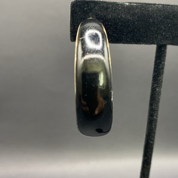 Item 94 Vintage Silver Tone Hoop Earrings Post Back Lobe Fashion - Picture 3 of 5